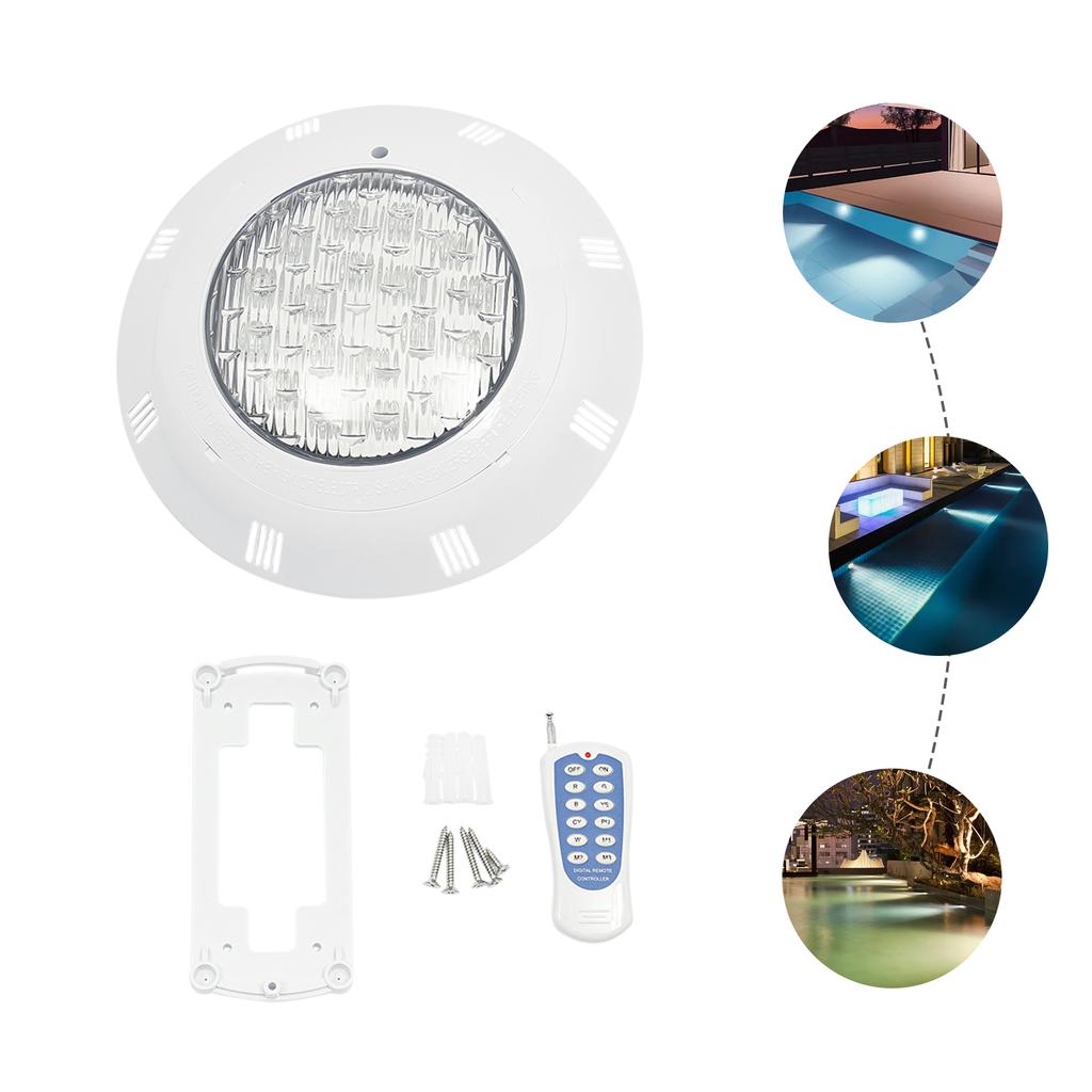 12V 54W Pool Light Underwater Color-Change LED Lights RGB IP68 with RF Remote Controller