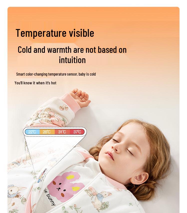 Four Seasons Baby Sleeping Bag - Anti-Kick & Anti-Startle, One-Piece for Newborns & Children, Spring & Autumn, Winter Style