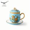 Yongfengyuan Madam Porcelain West Lake Blue Mug
