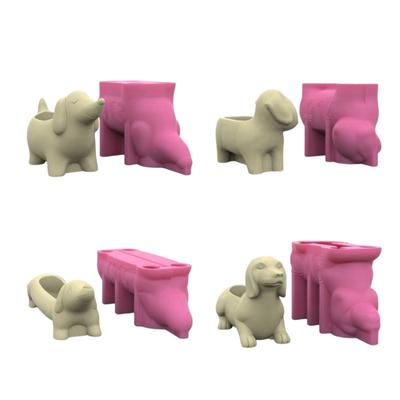 Silikonová forma na květináče Forma na vázu Forma ve tvaru jezevčíka Řemeslné formy Formy na sukulentní květináče Silikonová textura pro květináč