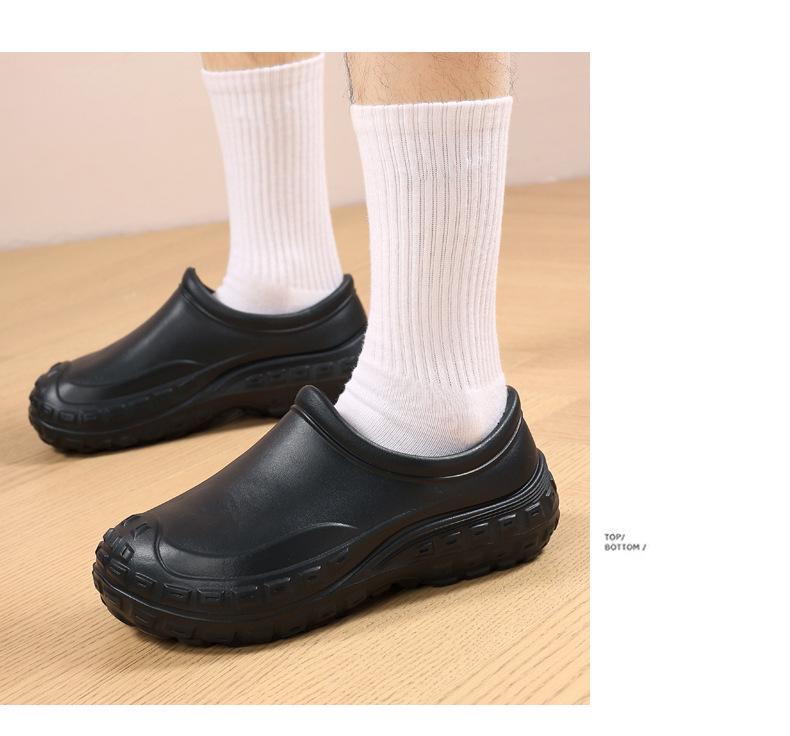 Non-Slip Waterproof Thick-Soled Oil-Resistant Slip-On Casual Rain Boots for Hotels and Restaurants