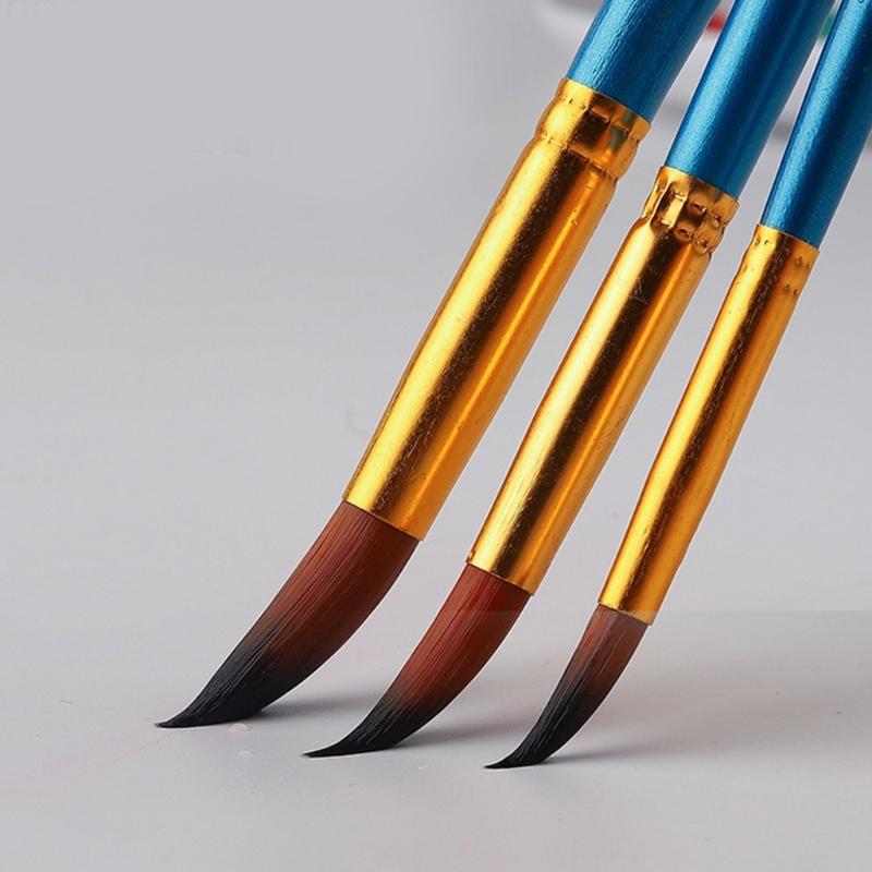 10 Pcs Painting Brushes With Comfortable Grip Drawing Supplies For Artists And Students