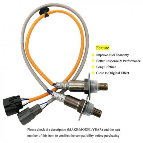 2pcs Upstream+Downstream Oxygen Sensor For 2006-09 Subaru Outback Legacy 2.5L H4