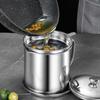 Large Capacity Oil Filter Pot 1.3L/1.8L Cooking Oil Strainer New Oil Bottle  Kitchen
