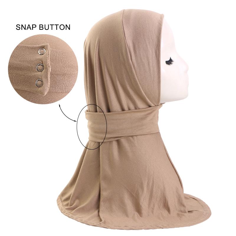 Modal cotton adjustable buckle headband Breathable and comfortable Muslim Women Turban Caps Women s Middle Eastern Headscarf One Size