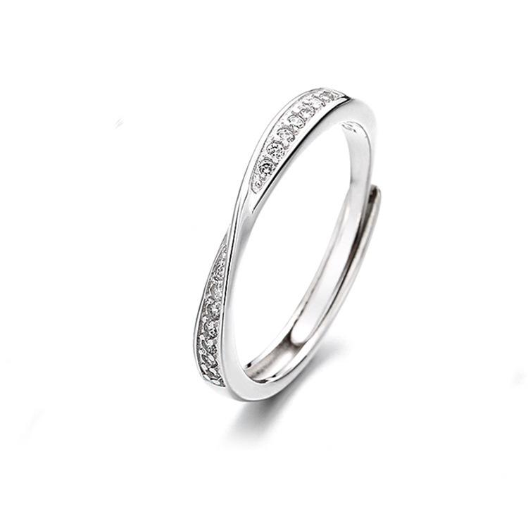 

Кольца для пар Mobius — модные открытые кольца на День святого Валентина и китайский подарок на День святого Валентина Adjustable Open