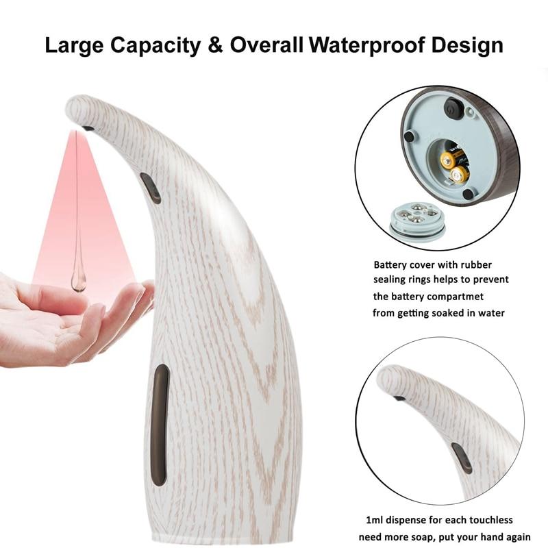 Automatic Electric Hand Soap and Liquid Dispenser 300ml HOME SANSPROSSIVE SANS Waterless Infrared Motion Sensor Black White | Liquid Soap Dispensers