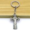 Cross Keychains Key Rings Religious KeyChains For DIY Car Hanging Simple Jewelry Handmade Gift