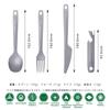 Boundless Voyage Titanium Cutlery Set Includes Camping Perfect for Everyday Solo and Outdoor Includes Storage Bag (Ti1066T) - Spoon, Fork, Knife,