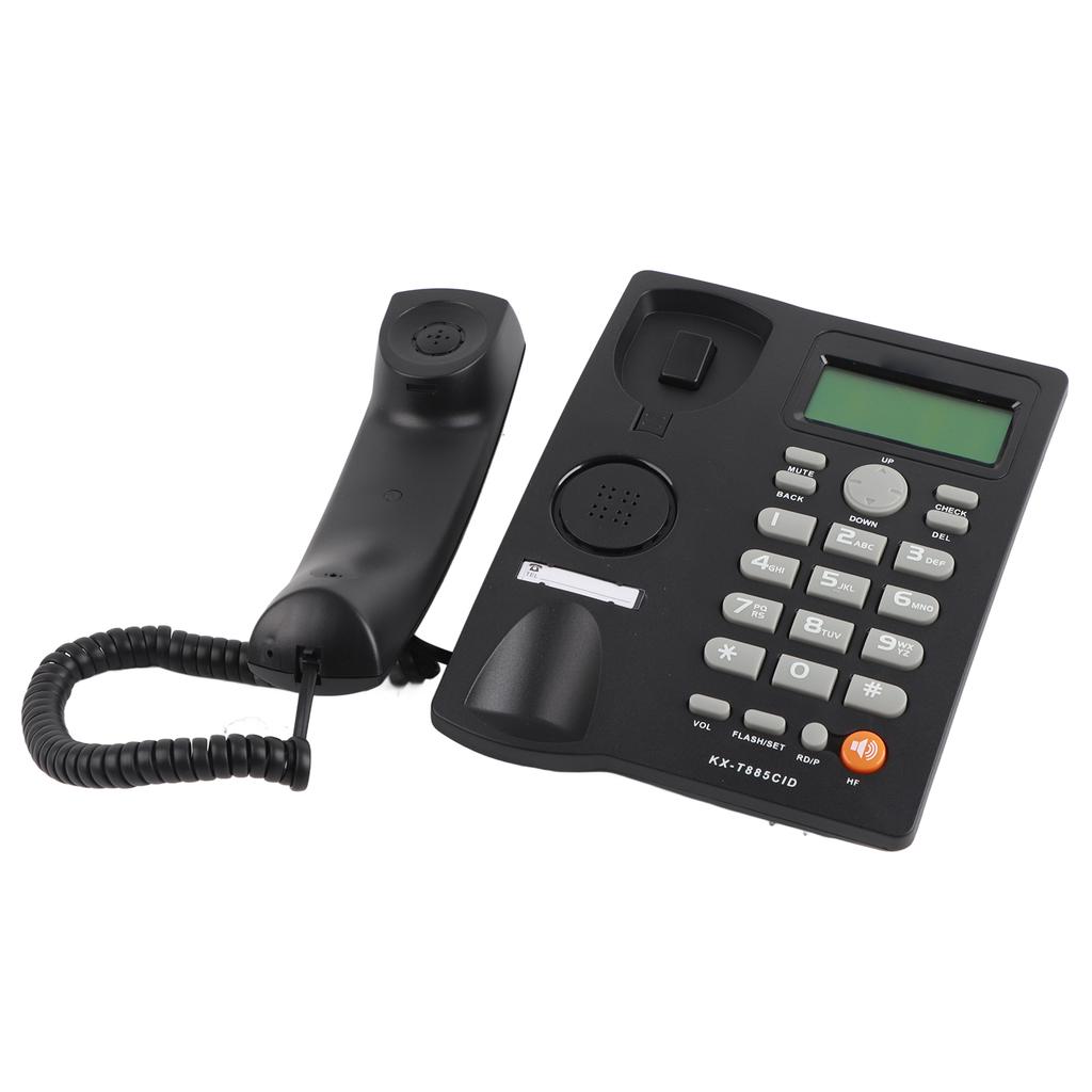 Telefon s identifikací volajícího Handsfree Volání z domova Kancelář Hotel Pevná linka Angličtina (Černá)