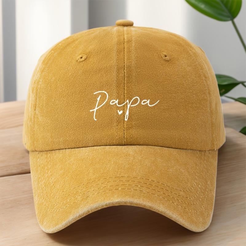 Unisex Women Duckbill Baseball Cap with Papa Letter Print Adjustable Suitable for Outdoor Casual Wear Trendy Duckbil