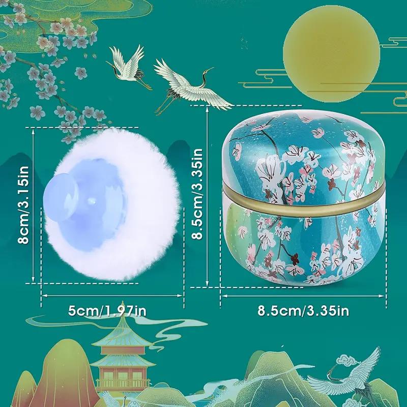 Puf și recipient portabil pentru pudră de bebeluși: Esențial de călătorie pentru pudră de curățat (Blendere și Bureți, Frumusețe și Îngrijire Personală)