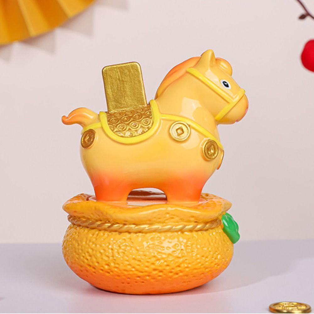 Random 1PC Cute Pony Ornament Kawaii Zodiac Horse Figurines Horse Mascot  Desktop Ornament