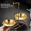 Stainless Steel Single/Double Ladle Vertical Spoon Utensil Rack Soup Spoon Rest Stand Multi-Function Tableware Storage Shelf