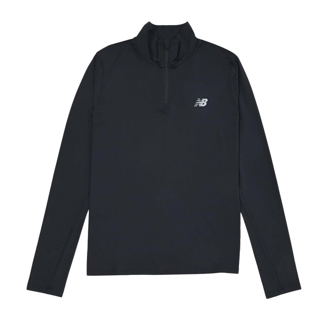 Sport Quarter Zip Top Dry Quick Dry Ventilation Long Sleeve BK [New Balance] (WT51100) Women's (Black)