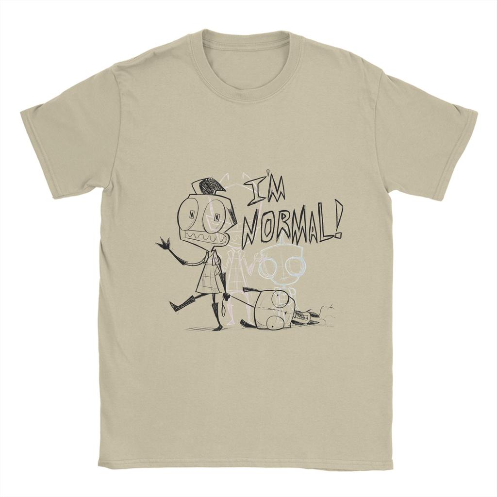 Casual T Shirt Summer Invaders Zims Popular T-Shirts Cotton Tee Shirt for Men Y2K Fun Design Short Sleeve Top Tees