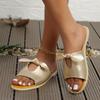 Fashion Summer Women Slippers Shoes Cute Butterfly-Knot Flats Casual Sandals Solid Color Beach Sandals