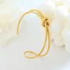 Double-Layer Titanium Steel Twisted Knot Open Ring Bracelet