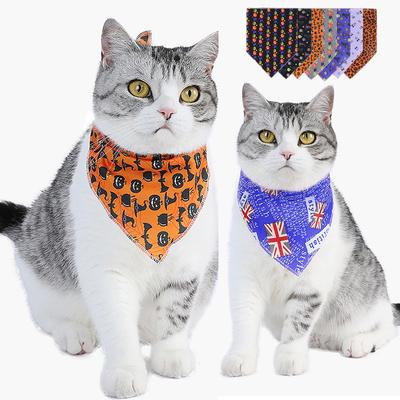 Halloween Dog Saliva Towel Fall Thanksgiving Pet Triangle Scarf Christmas Pet Scarf Bib