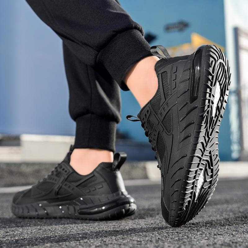 

Мужские кроссовки для бега 2025 Новые сетчатые дышащие износостойкие кроссовки для бега удобная уличная спортивная обувь повседневная обувь 39 чёрный