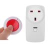 UK Wireless Remote Control Socket with Round SOS Remote, AC85V-250V