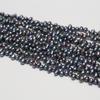 1String, Black Natural Freshwater Pearls, Handmade Top Sided Drilled Hole Pearl Beads for Jewelry Making DIY Crafts (Beads 5-6mm, Length 36cm)
