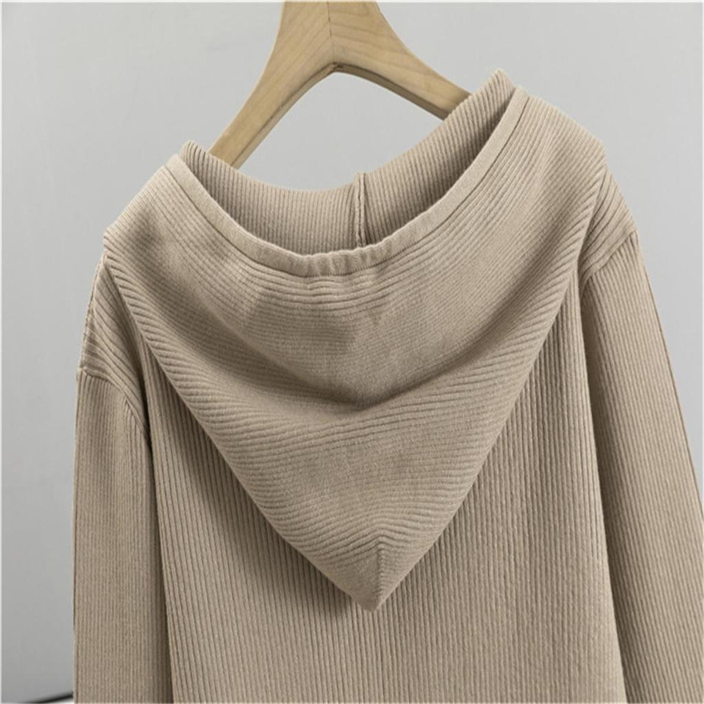 Women's Wide Leg Pants Hooded Knitted Cardigan Two Piece set Women's Autumn Fashion Loose Casual Suit