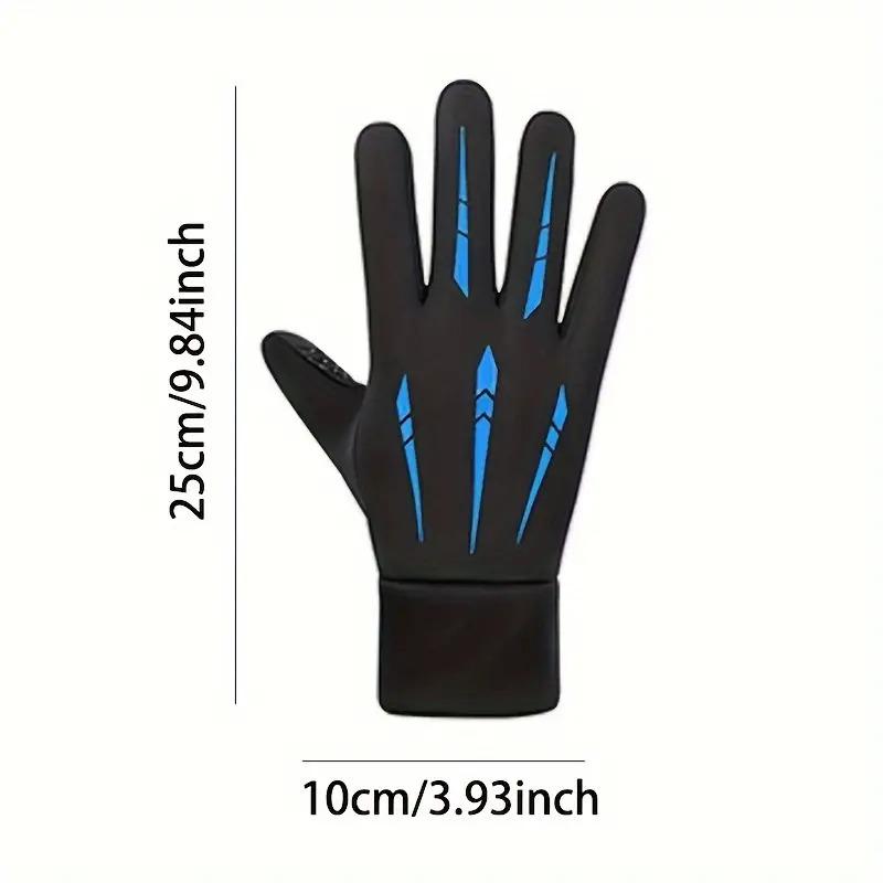 1 pár zimních fleecových teplých rukavic Outdoorové golfové rukavice Motocykl Lyžování Cyklistika Sportovní rukavice, voděodolný protiskluzový dotykový displej