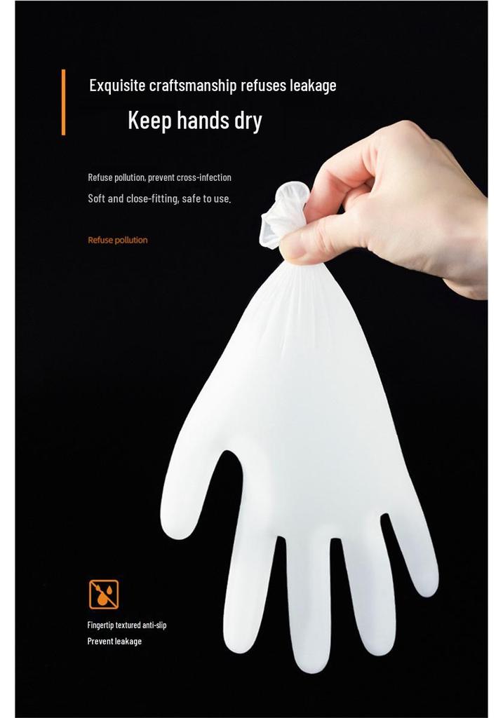 Thickened Food Grade Disposable Nitrile Gloves - Acid & Alkali Resistant, Protective for Household Use, Ideal for Dishwashing