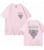 Life Is A Beach Letter Printed Casual T Shirt Oversize T Shirts Unisex Unisex TShirt Round Neck Short Sleeve Comfortable Tee Shirt