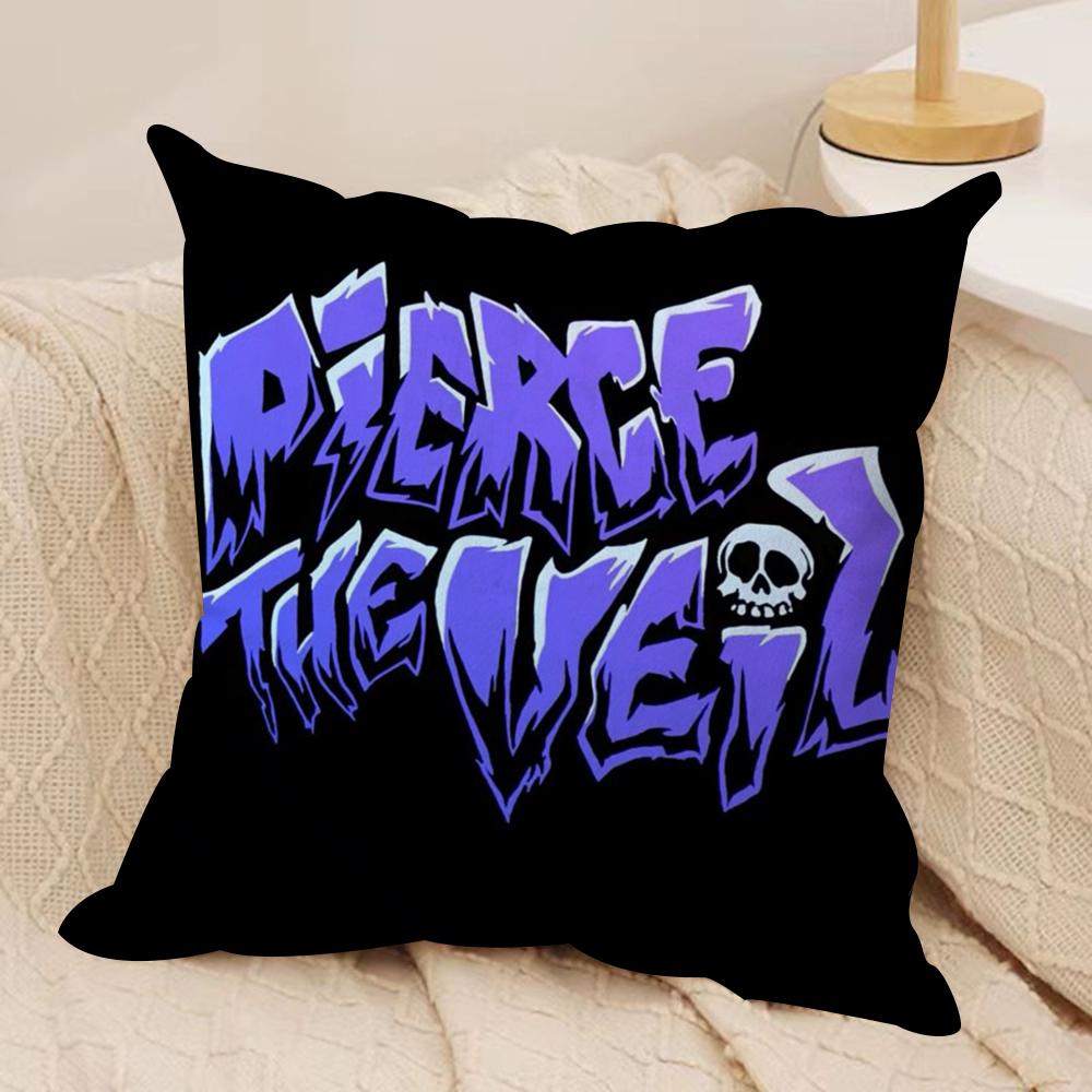 Pierce The Veil Cushion Cover Silky Short Plush Double-Sided Printed Pillow Case for Sofa All Seasons Home Decor Gift