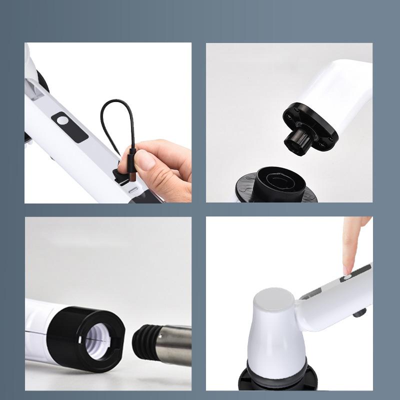 Electric Cleaning Brush For Bathroom Floor Hair Removal Water Squeegee Efficient Cleaning Rechargeable Electric Cleaning Brush