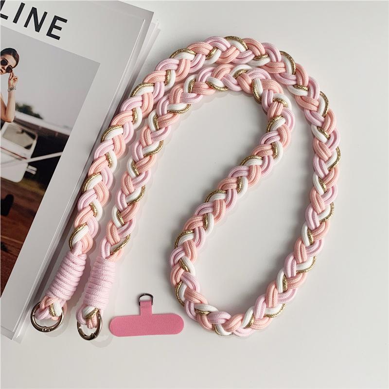 

New Phone Lanyard Detachable Adjustable Necklace Lanyards For Bag Camera Crossbody Cell Phone Straps Neck Clip Cord Rope Polyester / Nylon розовый
