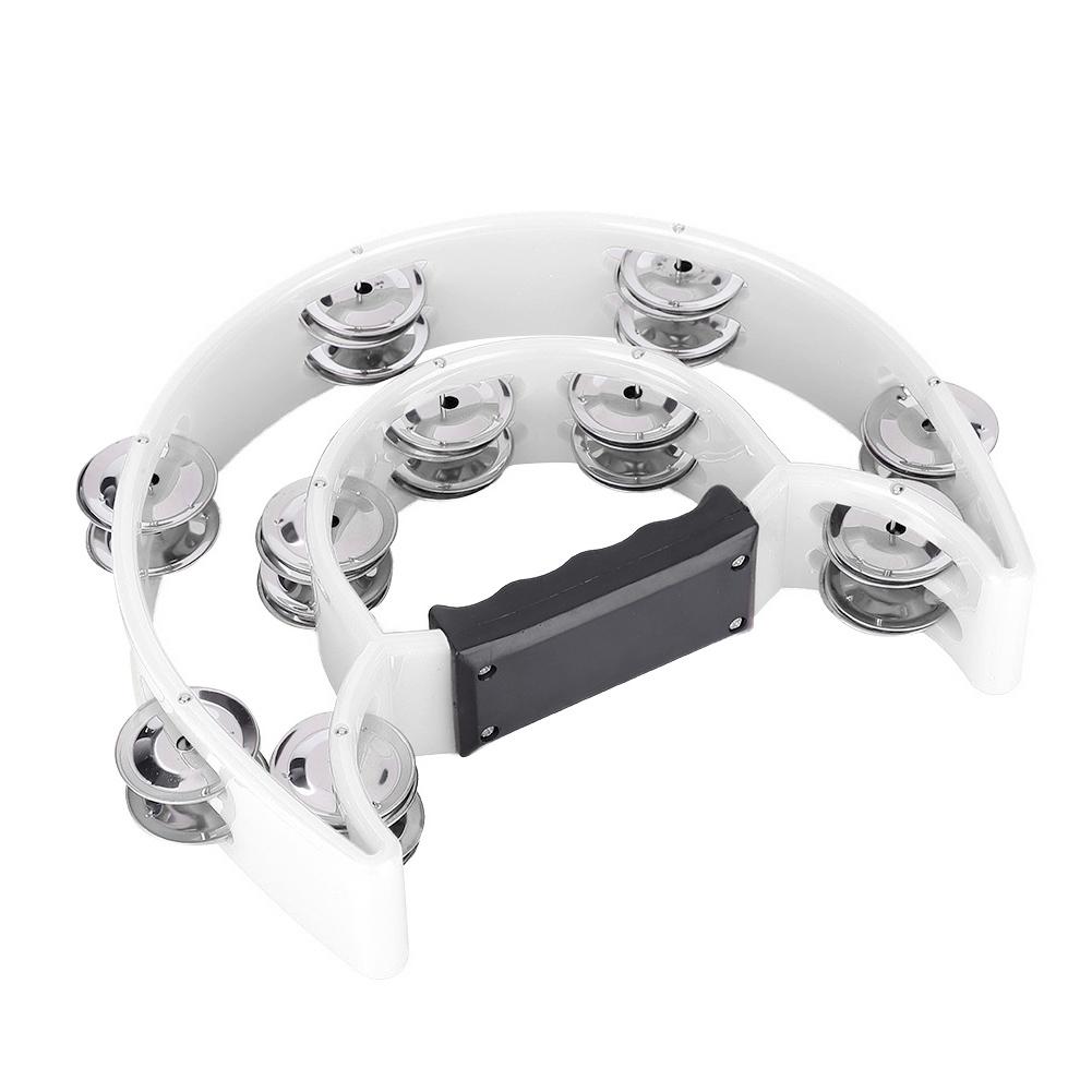 Double Row Jingles Handbell Tambourine Percussion Musical Instrument