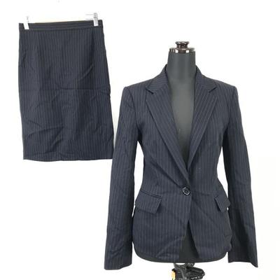 Untitled Japan Spring/Summer Skirt Suit Set S Navy Stripe(USED)