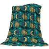 Flannel Luxury Throw Blanket Bohemian Mandala Floral Galaxy Geometric Art Print Lightweight Warm Soft Cozy for Couch Sofa Bed