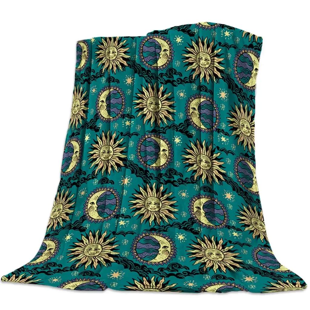 Flannel Luxury Throw Blanket Bohemian Mandala Floral Galaxy Geometric Art Print Lightweight Warm Soft Cozy for Couch Sofa Bed