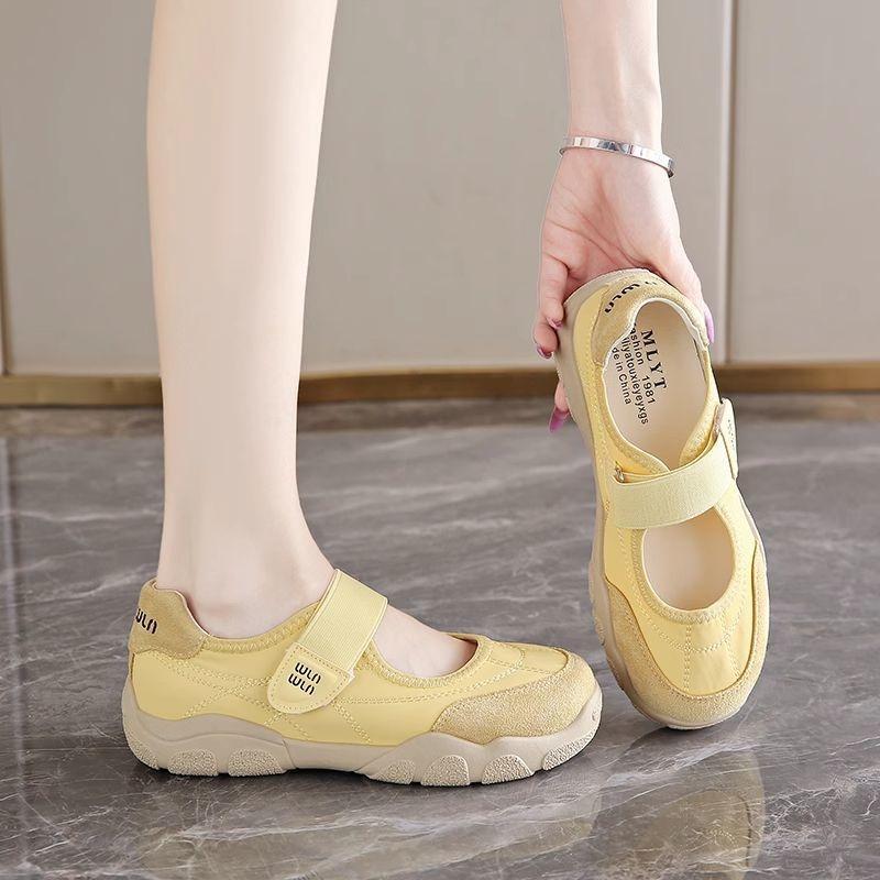 Old Beijing cloth shoes women's summer breathable shallow mouth casual single shoes fashionable mother bag head sandals comfortable maternity shoes