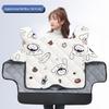 Fleece-Lined Waterproof Winter Windshield for Electric Motorcycles with Cartoon Design