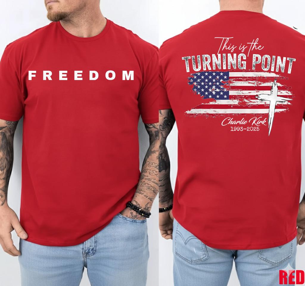 Футболка Turning Point USA, Футболка Свободный Консерватор, Двусторонняя футболка Чарли Кирка S разноцветный