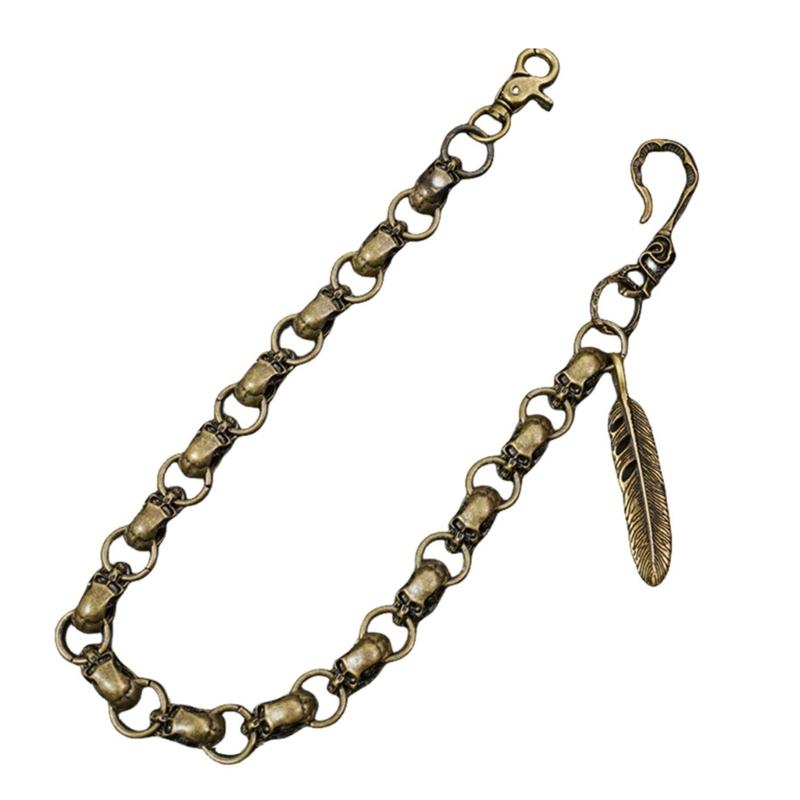 Vintage Hiphop Skull Waist Chain Pants Chain for Adult Men Trousers Chain Decorative Wallet Chain Stylish Waist Ornament 1