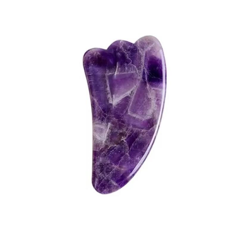 Amethyst Face Jade Massager Jade Roller Gua Sha For Lifting Anti-Wrinkle Acupuncture Beauty Skin Care Gouache Scraper Set