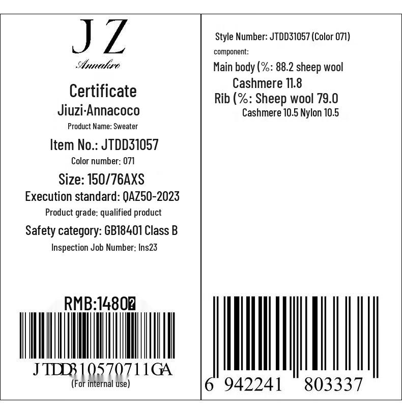 Jiu Zi Anna Co Women's Casual Round Neck Pullover Sweater