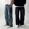 Onl Men S Cargo Wide jeanS Black