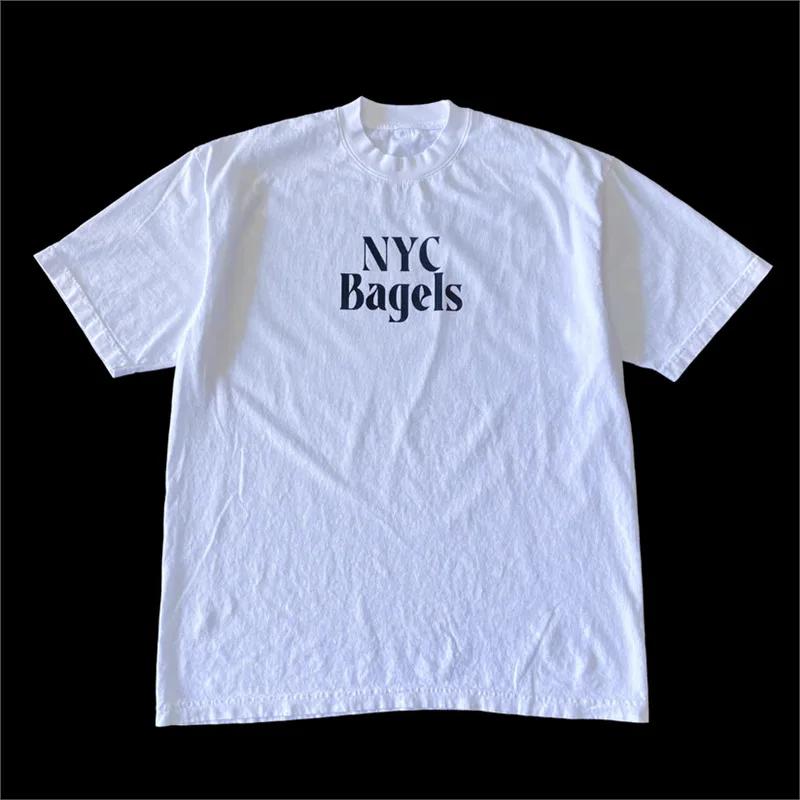 New T Shirt Classic Retro Harajuku Men Women Personalized Letter Print Pattern Top Streetwear High Quality Short Sleeved Couples