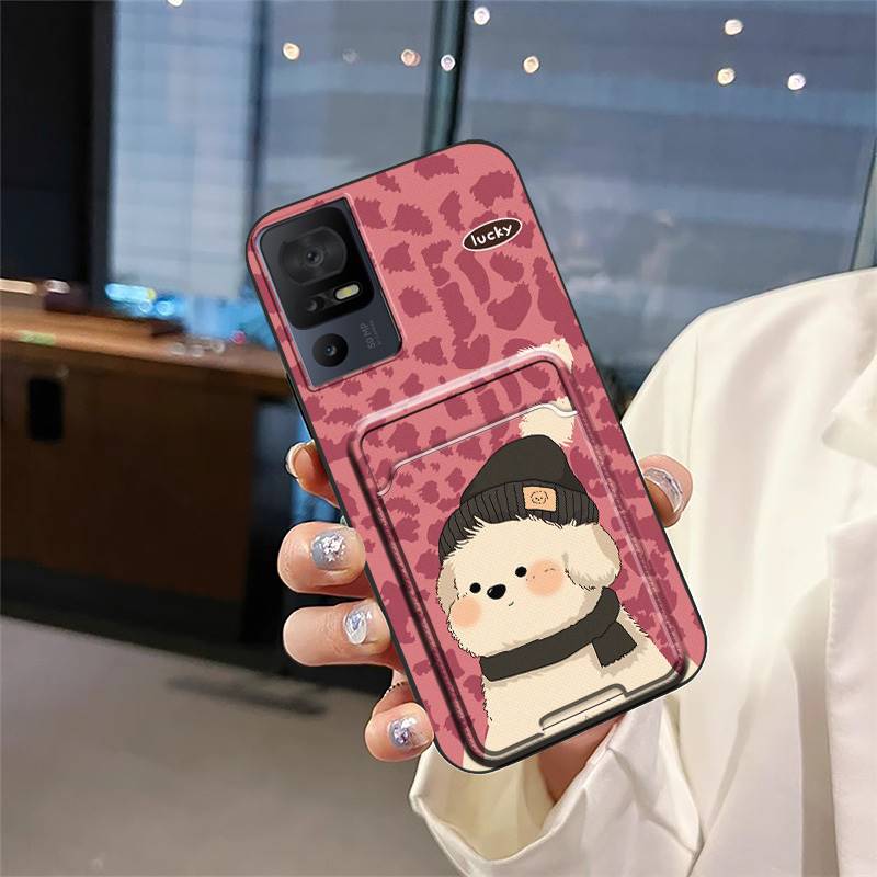 protective Silicone Phone Case For TCL 40SE/T610K Card sleeve Anti-knock Fashion Design Soft case TPU Waterproof Cover