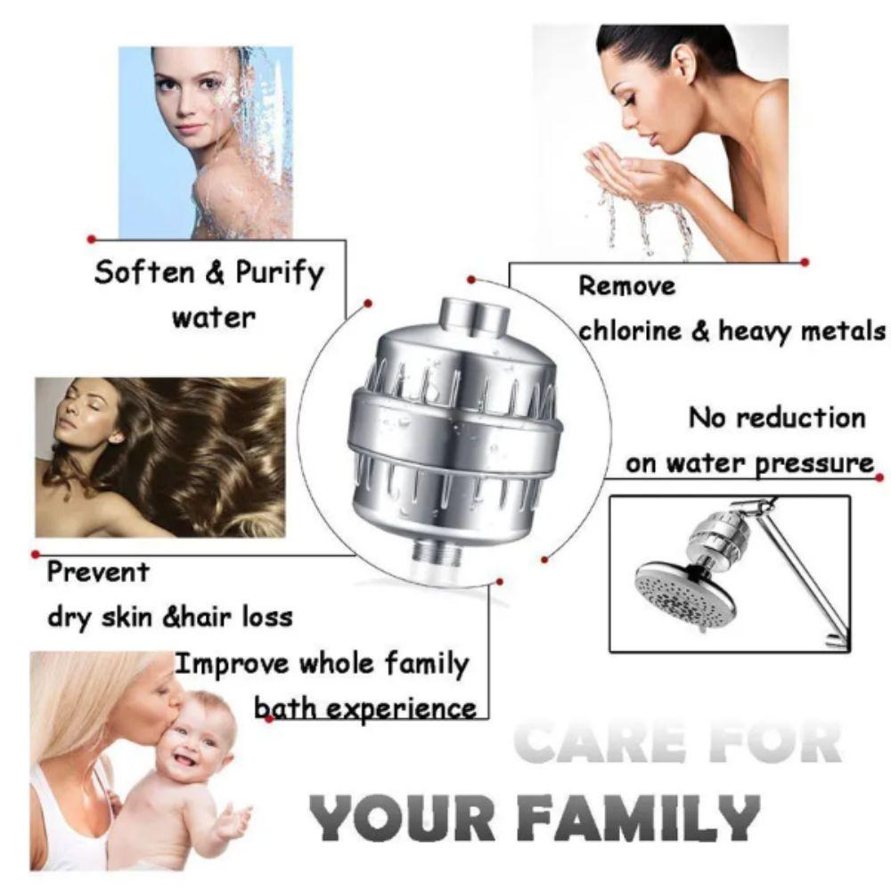 Adjustable Nozzle Shower Water Purification Filter Chlorine Removal Filter Skin Care