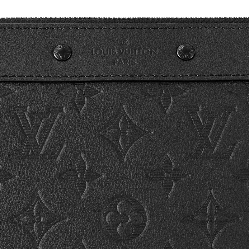 Louis Vuitton Pochette To Go Cow Leather Clutch Regular Men's Black M81570