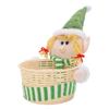 Xmas   Basket Dish Bowl Xmas Snack Dried Fruits Nuts Storage Holder for Table Desk Decoration