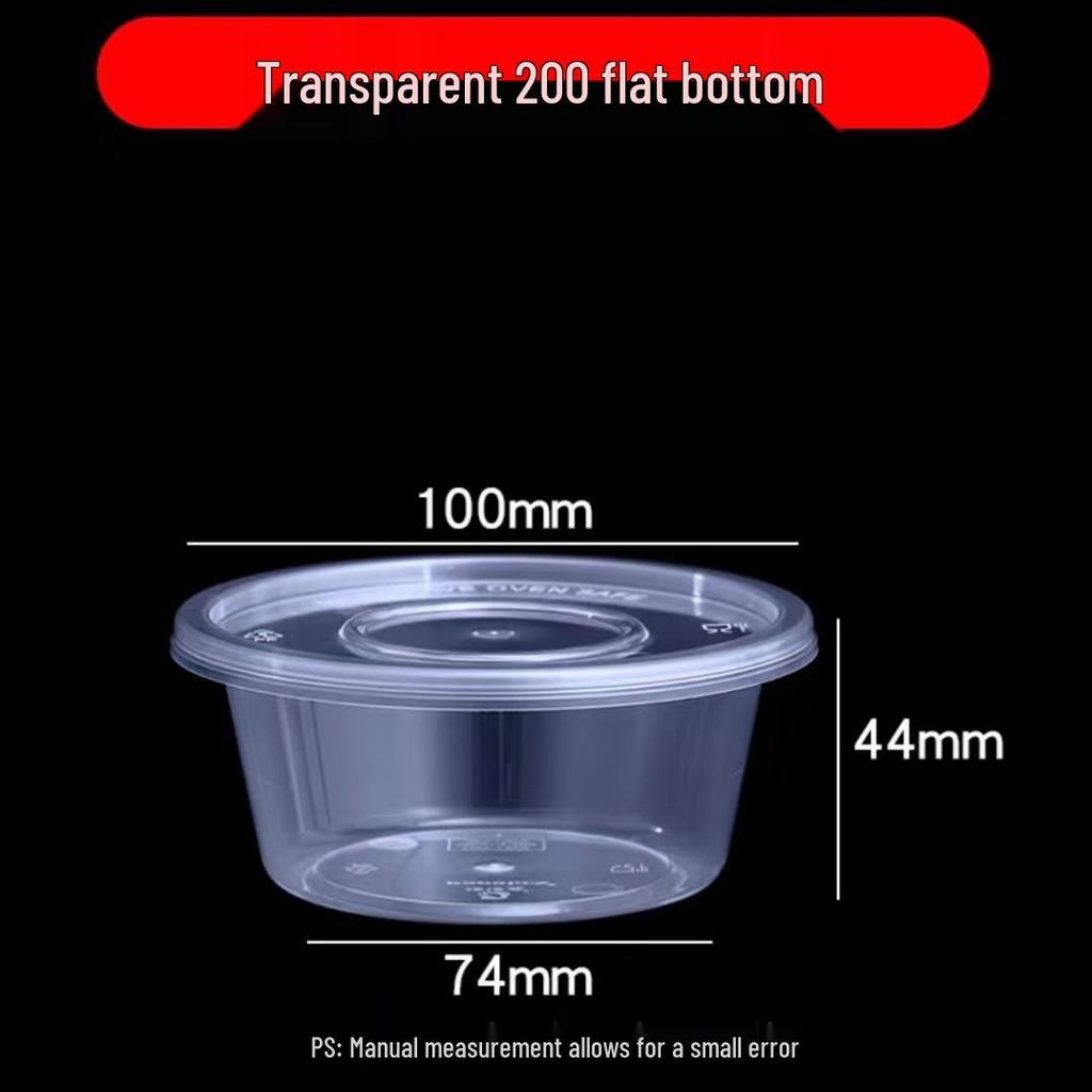 Disposable Plastic Sauce Cups with Lids - Small Chili Oil & Seasoning Container for Commercial Use.